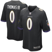 Load image into Gallery viewer, Earl Thomas #0 Baltimore Ravens Black Game Jersey Hot 2019