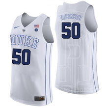 Load image into Gallery viewer, Justin Robinson #50 Duke Blue Devils Stitched Youth College Basketball Jersey