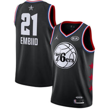Load image into Gallery viewer, Joel Embiid #21 76ers White/Black 2019 NBA All-Star Game Finished Mens Swingman Jersey