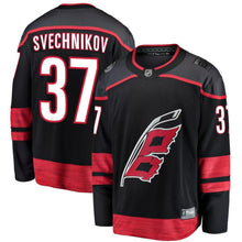 Load image into Gallery viewer, Andrei Svechnikov #37 Carolina Hurricanes Black Alternate Premier Breakaway Player Jersey