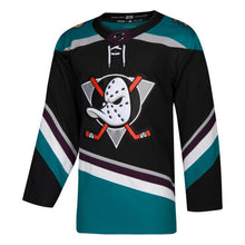 Load image into Gallery viewer, Anaheim Ducks Black/Teal Alternate Authentic Blank Jersey