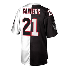 Load image into Gallery viewer, Deion Sanders #21 Atlanta Falcons Black/White Retired 1992 Player Split Replica Jersey