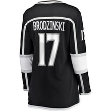 Load image into Gallery viewer, Jonny Brodzinski #71 Los Angeles Kings Women's Black Breakaway Player Jersey