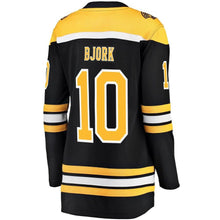 Load image into Gallery viewer, Anders Bjork #10 Boston Bruins Women&#39;s Black Breakaway Player Jersey