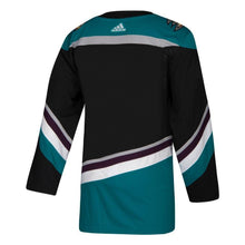 Load image into Gallery viewer, Anaheim Ducks Black/Teal Alternate Authentic Blank Jersey