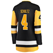 Load image into Gallery viewer, Justin Schultz #4 Pittsburgh Penguins Women's Black Premier Breakaway Player Jersey