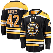 Load image into Gallery viewer, David Backes #42 Boston Bruins Youth Black Breakaway Player Jersey