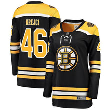 Load image into Gallery viewer, David Krejci #46 Boston Bruins Women's Black Breakaway Player Jersey