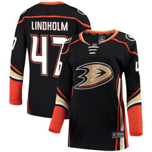 Load image into Gallery viewer, Hampus Lindholm #47 Anaheim Ducks Women's Black Breakaway Jerse
