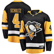 Load image into Gallery viewer, Justin Schultz #4 Pittsburgh Penguins Youth Black Breakaway Player Jersey