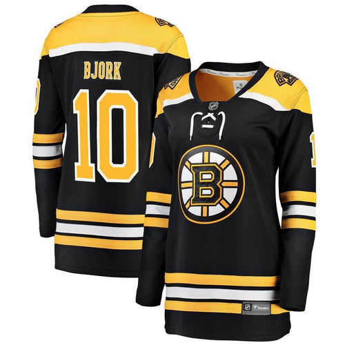 Anders Bjork #10 Boston Bruins Women's Black Breakaway Player Jersey