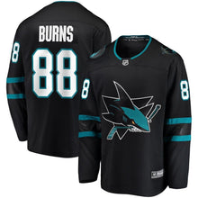 Load image into Gallery viewer, Brent Burns #88 San Jose Sharks Youth Black Alternate Breakaway Player Jersey