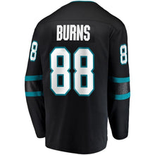 Load image into Gallery viewer, Brent Burns #88 San Jose Sharks Youth Black Alternate Breakaway Player Jersey