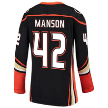 Load image into Gallery viewer, Josh Manson #42 Anaheim Ducks Women's Black Breakaway Jersey
