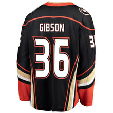 Load image into Gallery viewer, John Gibson Anaheim #36 Ducks Youth Black Breakaway Player Jersey