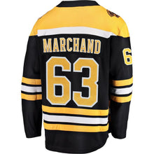 Load image into Gallery viewer, Brad Marchand #63 Boston Bruins Youth Black Breakaway Player Jersey