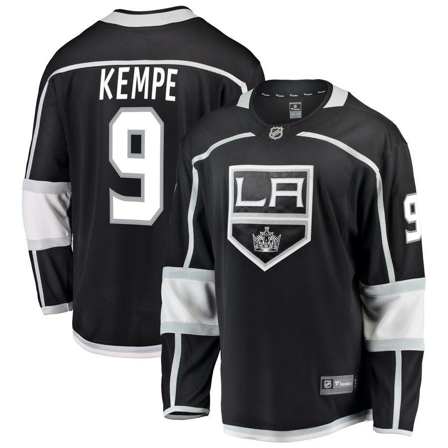 Adrian Kempe #9 Los Angeles Kings Youth Black Breakaway Player Jersey