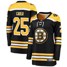 Load image into Gallery viewer, Brandon Carlo #25 Boston Bruins Women's Black Breakaway Player Jersey