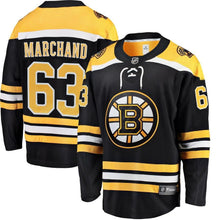 Load image into Gallery viewer, Brad Marchand #63 Boston Bruins Youth Black Breakaway Player Jersey