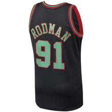 Load image into Gallery viewer, Dennis Rodman #91 Chicago Bulls Black 1997-98 Hardwood Classics Christmas Swingman Jersey