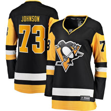Load image into Gallery viewer, Jack Johnson #73 Pittsburgh Penguins Women's Black Home Breakaway Player Jersey