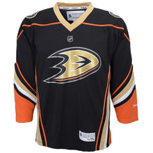 Load image into Gallery viewer, Anaheim Ducks Youth Black Replica Home Jersey