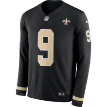 Load image into Gallery viewer, Drew Brees New Orleans Saints Black Therma Long Sleeve Jersey