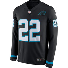 Load image into Gallery viewer, Christian McCaffrey Carolina Panthers Black Therma Long Sleeve Jersey