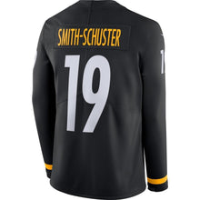 Load image into Gallery viewer, JuJu Smith-Schuster Pittsburgh Steelers Black Therma Long Sleeve Jersey