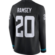 Load image into Gallery viewer, Jalen Ramsey Jacksonville Jaguars Black Therma Long Sleeve Jersey