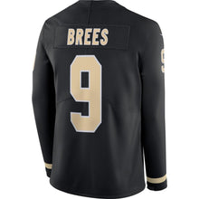 Load image into Gallery viewer, Drew Brees New Orleans Saints Black Therma Long Sleeve Jersey