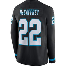Load image into Gallery viewer, Christian McCaffrey Carolina Panthers Black Therma Long Sleeve Jersey