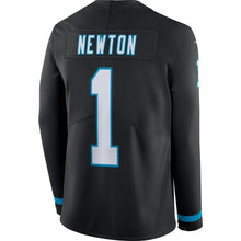 Load image into Gallery viewer, Cam Newton Carolina Panthers Black Therma Long Sleeve Jersey