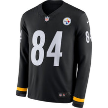 Load image into Gallery viewer, Antonio Brown Pittsburgh Steelers Black Therma Long Sleeve Jersey