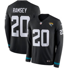 Load image into Gallery viewer, Jalen Ramsey Jacksonville Jaguars Black Therma Long Sleeve Jersey