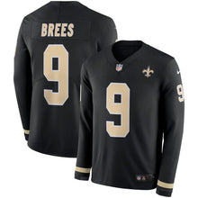 Load image into Gallery viewer, Drew Brees New Orleans Saints Black Therma Long Sleeve Jersey