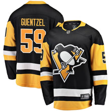 Load image into Gallery viewer, Jake Guentzel #59 Pittsburgh Penguins Youth Black Breakaway Player Jersey
