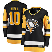Load image into Gallery viewer, Garrett Wilson #10 Pittsburgh Penguins Women's Black Home Breakaway Player Jersey