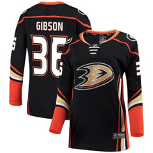 Load image into Gallery viewer, John Gibson #36 Anaheim Ducks Women's Black Breakaway Jersey