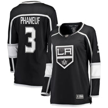 Load image into Gallery viewer, Dion Phaneuf #3 Los Angeles Kings Women's Black Breakaway Player Jersey