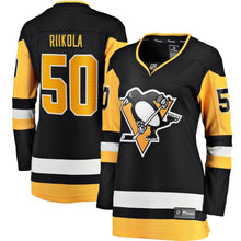 Load image into Gallery viewer, Juuso Riikola #50 Pittsburgh Penguins Women's Black Home Breakaway Player Jersey