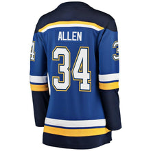 Load image into Gallery viewer, Jake Allen #34 St. Louis Blues Women's Blue Breakaway Player Jersey