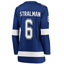 Load image into Gallery viewer, Anton Stralman #6 Tampa Bay Lightning Women&#39;s Blue Breakaway Player Jersey