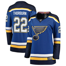 Load image into Gallery viewer, Chris Thorburn #22 St. Louis Blues Women's Blue Breakaway Player Jersey