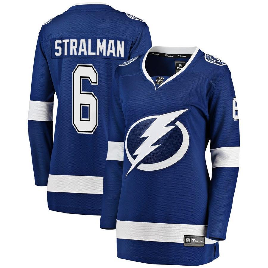 Anton Stralman #6 Tampa Bay Lightning Women's Blue Breakaway Player Jersey