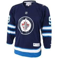 Load image into Gallery viewer, Evander #9 Kane Winnipeg Jets Youth Navy Blue Replica Player Hockey Jersey