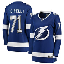 Load image into Gallery viewer, Anthony Cirelli #71 Tampa Bay Lightning Women&#39;s Blue Home Breakaway Player Jersey