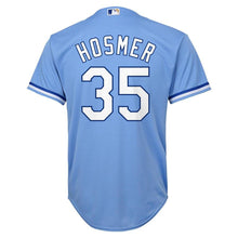 Load image into Gallery viewer, Eric Hosmer #35 Kansas City Royals Youth Light Blue Alternate Official Cool Base Player Jersey