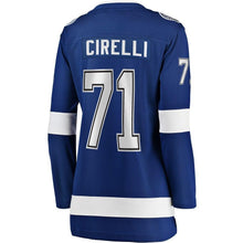 Load image into Gallery viewer, Anthony Cirelli #71 Tampa Bay Lightning Women&#39;s Blue Home Breakaway Player Jersey