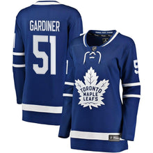 Load image into Gallery viewer, Jake Gardiner #51 Toronto Maple Leafs Women's Blue Breakaway Player Jersey